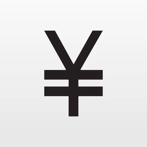 Graue Yen-Geld-Symbol isoliert auf dem Hintergrund. modern — Stockvektor