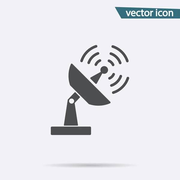 Graues Antennensymbol isoliert auf dem Hintergrund. modernes flaches Piktogramm, Business, Marketing, Internet — Stockvektor