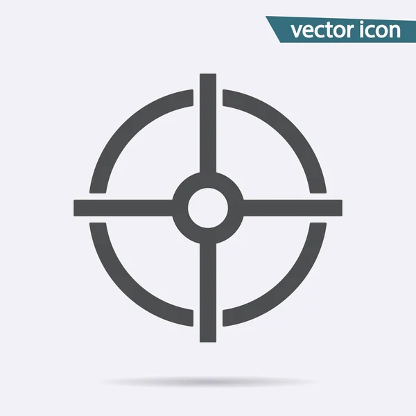 Gray Target Icon Isolated Background Modern Flat Pictogram Business Marketing — Stock Vector