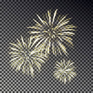 Festival fireworks küme. Noel fişek ışığı efekti koyu arka plan üzerinde izole. Havai fişek deco