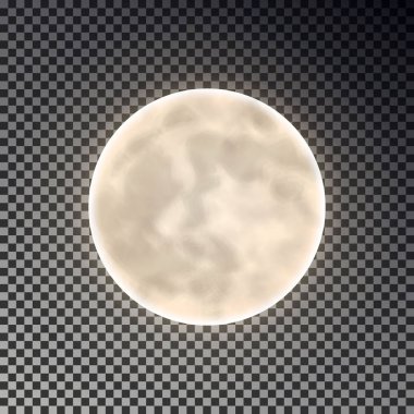 Tam beyaz ay izole. Karanlık gece gökyüzü arka plan. Closeup ay ışığı saydam efekti. Kızdırma moo