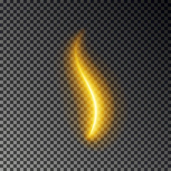 Effet de ligne de lumière, vecteur or. Feu lumineux trace de feu. Effet de tourbillon magique scintillant isolé — Image vectorielle