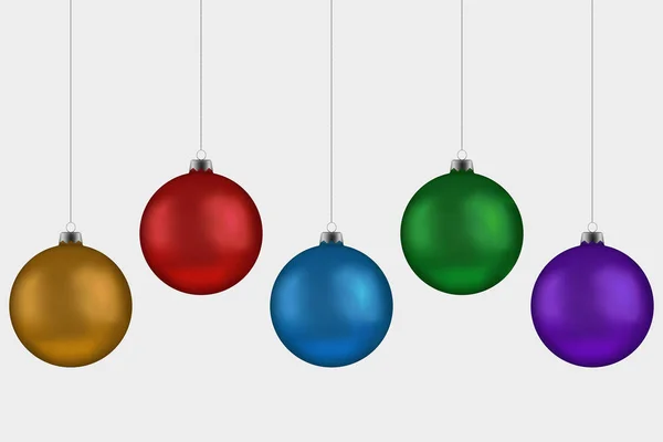 Χριστουγεννιάτικη μπάλα παράδοση συλλογής συμβολοσειρών. Χριστούγεννα μπιχλιμπίδι διάνυσμα απομονώνονται σε λευκό φόντο. Νέα σεις — Διανυσματικό Αρχείο