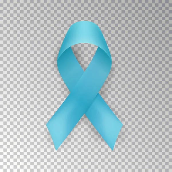 Blauw lint vector geïsoleerd op de achtergrond. Prostaatkanker bewustzijn symbool in november. Realistische b — Stockvector