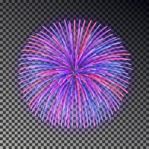 Fête des feux d'artifice de couleur. Effet de lumière de pétard de Noël isolé sur fond sombre. Pyrotechnie de — Image vectorielle