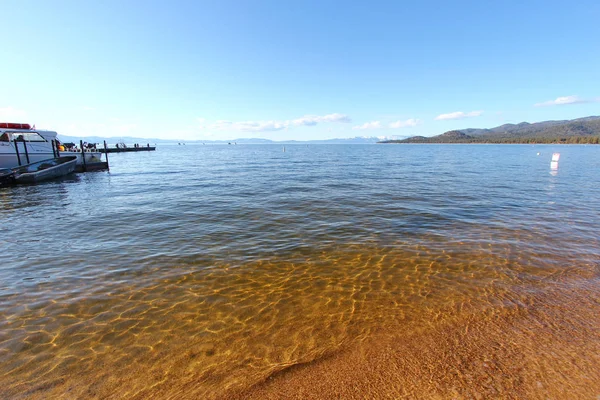 Вид Озеро Тахо Пляжа — стоковое фото