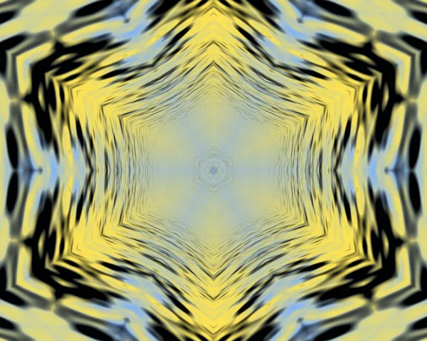 Жовтий Синій Хвилястий Абстрактний Шовковий Фон — стокове фото