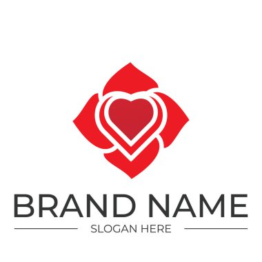 Bir gül logosu zamansız güzelliği ve zarafeti modern bir dokunuşla yansıtır.