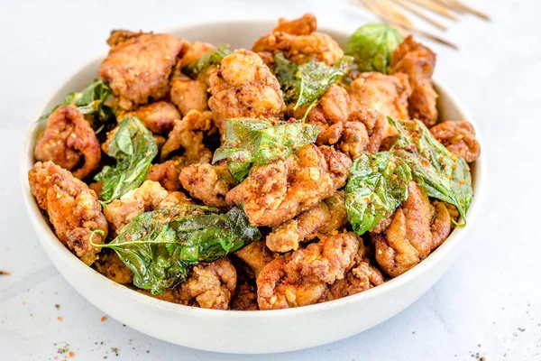 Tayvan usulü kızarmış tavuk Basil Yaprakları ve Mevsimleri, Tayvan Geleneksel Sokak Yemeği