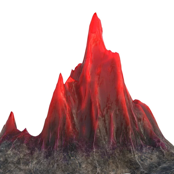 Muelle con cristal rojo sobre fondo blanco aislado. ilustración 3d —  Fotos de Stock