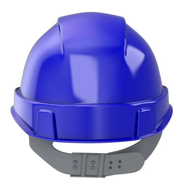 Casco de construcción azul sobre un fondo aislado. ilustración 3d —  Fotos de Stock