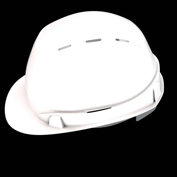 Construction helmet white on an isolated background. 3d illustration — Stock Photo, Image
