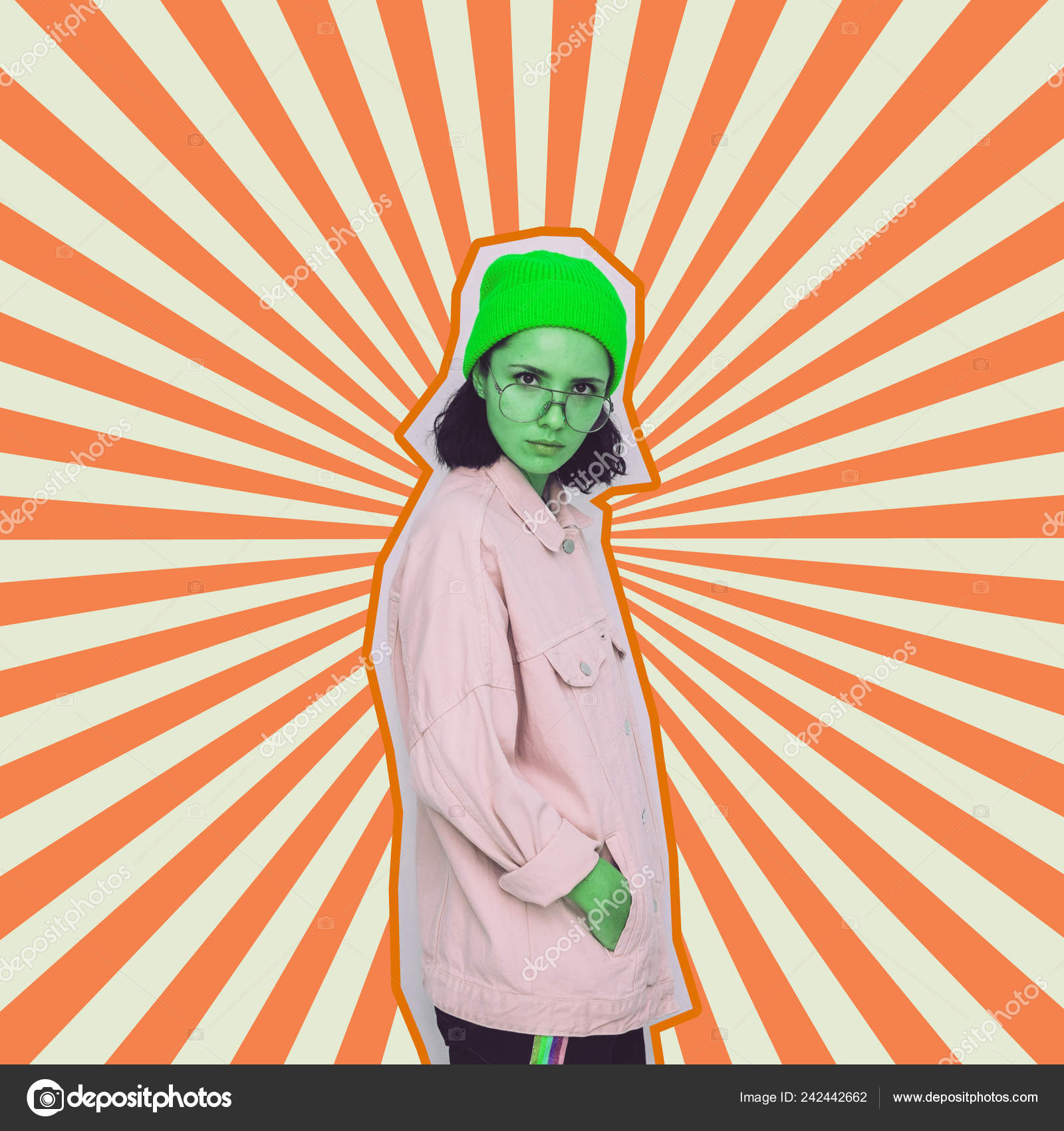 pretty green wooly hat
