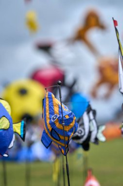 Kite Festival, kites on the sky. High quality photo