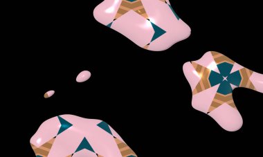 illustration of colorful decorative texture painting. Vibrant paint pattern backdrop