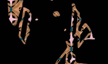 illustration of colorful decorative texture painting. Vibrant paint pattern backdrop