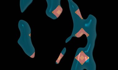 illustration of colorful decorative texture painting. Vibrant paint pattern backdrop