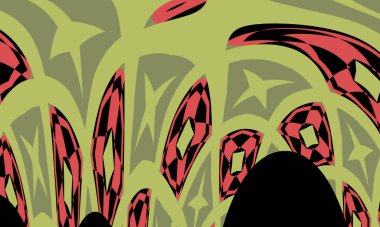 illustration of colorful decorative texture painting. Vibrant paint pattern backdrop