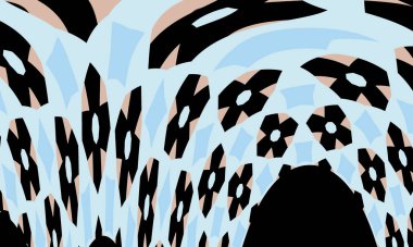 Renklerin, dokuların ve ilginç desenlerin mükemmel bir karışımı ile arkaplan