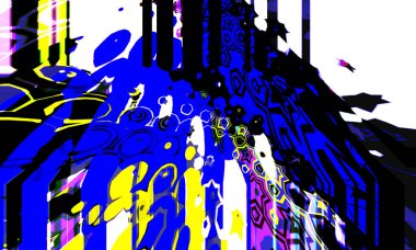 Bright artistic splashes with abstract color texture. Modern futuristic pattern. dynamic background