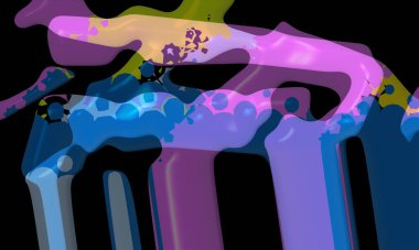 Light effects. Neon glow. Festive decoration. Colorful abstract background