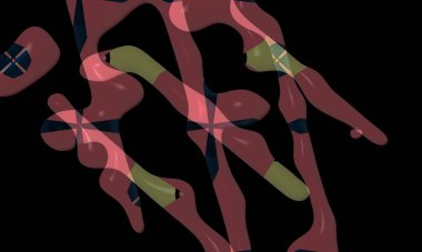 illustration of colorful decorative texture painting. Vibrant paint pattern backdrop