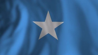 Mavi arka planda beş köşeli beyaz yıldızın yer aldığı Somali ulusal bayrağı yumuşak rüzgarda sallanarak ulusal gurur ve kültür mirasını sembolize ediyor.