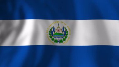 El Salvador 'un canlı bayrakları birlikte dalgalanıyor, dinamik görsel görüntü yoluyla ulusal gurur ve kültürel kimliği sembolize ediyor.