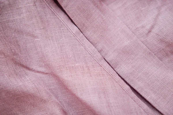 Blush Rosa Suave Textura Tela Lino Delicados Pliegues Sensuales — Foto de Stock