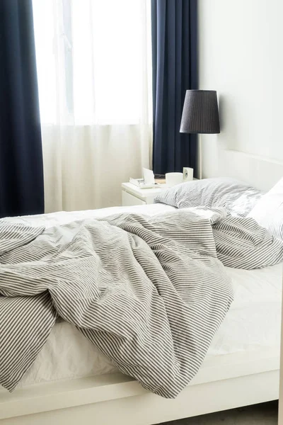 White bedroom design. Minimalism concept