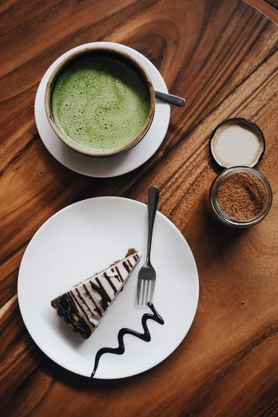 Torta vegana cruda, torta banoffee — Foto Stock