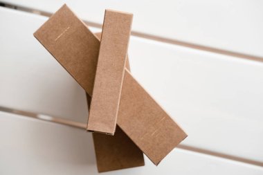 Zanaat kağıt kozmetik kutuları, ambalaj mockup