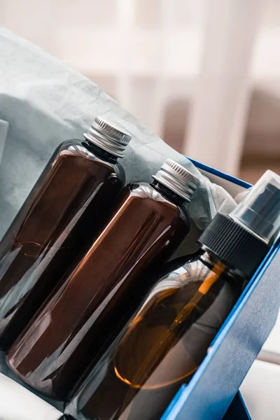 Conjunto de caja de belleza de cosméticos naturales — Foto de Stock