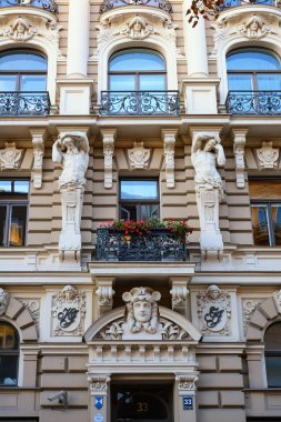 Art Nouveau Riga, Letonya Alberto Caddesi üzerinde Binası.