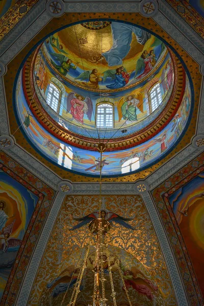 Pochayiv Lavra Pochayiv Ucrania Septiembre 2018 Pintura Interior Catedral Transfiguración — Foto de Stock