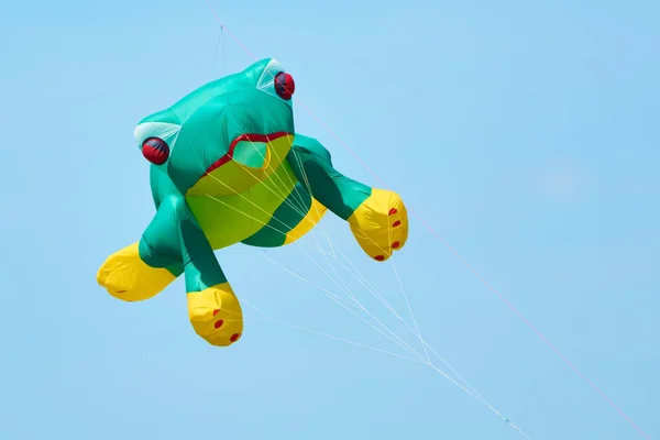 Le cerf-volant est un avion soulevé par l'énergie éolienne. Festival de cerfs-volants . — Photo