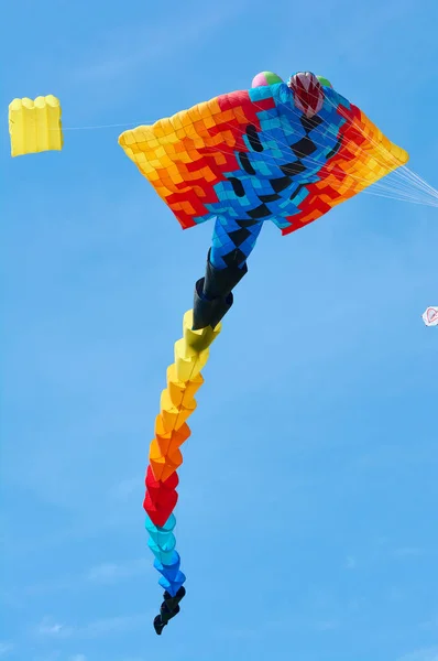 Trykhaty, Mykolaiv Region, Oekraïne-mei, 18, 2019: Kitefest, Tryhutty International Kite Festival 2019 in het dorp Trykhaty, Oekraïne. Jaarlijks Kitefest. — Stockfoto