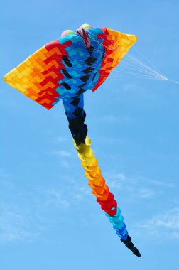 Trykhaty, Mykolaiv bölgesi, Ukrayna - 18 Mayıs 2019: Kitefest, Tryhutty Uluslararası Uçurtma Festivali 2019 Trykhaty, Ukrayna. Yıllık kitefest.