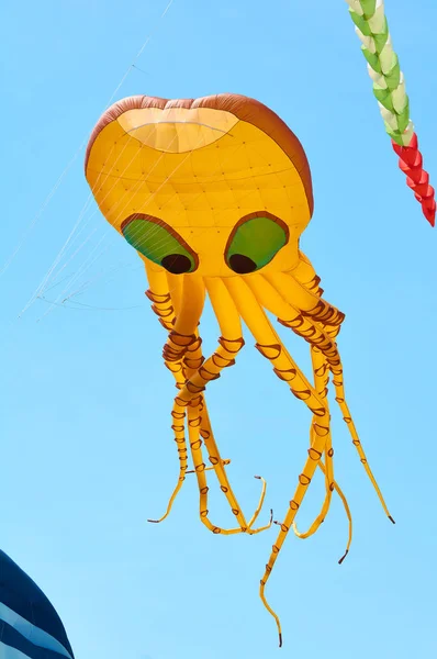 Trykhaty, Mykolaiv region, Ukraina-maj, 18, 2019: Kitefest, Tryhutty International kite Festival 2019 i byn Trykhaty, Ukraina. Årliga Kitefest. — Stockfoto