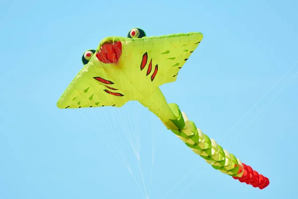 Trykhaty, Mykolaiv Region, Oekraïne-mei, 18, 2019: Kitefest, Tryhutty International Kite Festival 2019 in het dorp Trykhaty, Oekraïne. Jaarlijks Kitefest. — Stockfoto