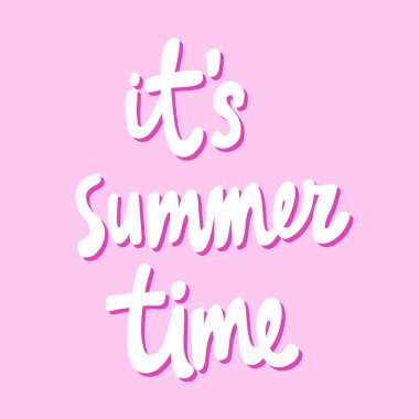 Yaz mevsimindeyiz. Sosyal medya içeriği etiketi. Vektör el çizimi illüstrasyon tasarımı. 