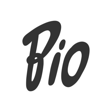 Sosyal medya içeriği için biyoyeşil eko etiketi. Vektör el çizimi illüstrasyon tasarımı. 