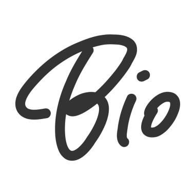 Sosyal medya içeriği için biyoyeşil eko etiketi. Vektör el çizimi illüstrasyon tasarımı. 