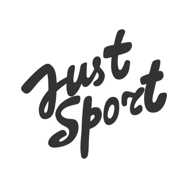 Nur Sport. Aufkleber für Social-Media-Inhalte. Vektor Hand gezeichnet Illustration Design. — Stockvektor