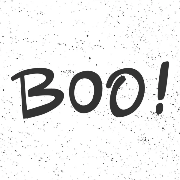 Boo! Adesivo di Halloween per i contenuti dei social media. disegno illustrazione disegnato a mano vettoriale . — Vettoriale Stock