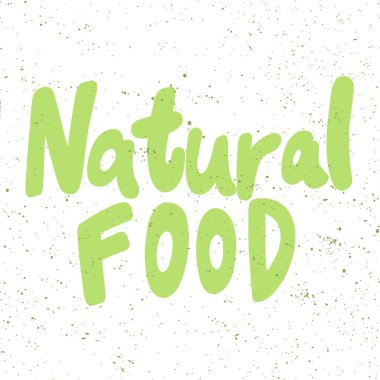 Sosyal medya içeriği için yeşil ekolojik etiket. Vektör el çizimi illüstrasyon tasarımı. 