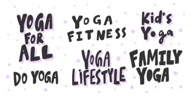 Sosyal medya içeriği için etiket koleksiyonu. Vektör el çizimi illüstrasyon tasarımı. 