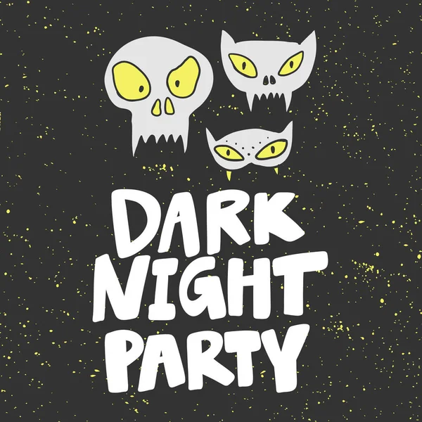 暗い夜のパーティーソーシャルメディアコンテンツのためのハロウィンステッカー。ベクトル手描きイラストデザイン. — ストックベクタ