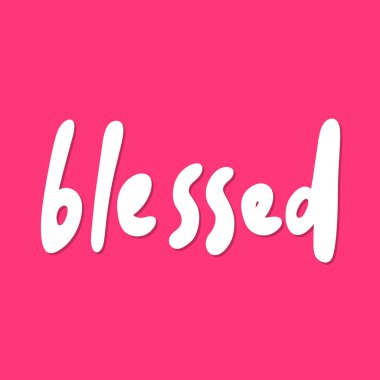 Kutsanmış. Sosyal medya içeriği etiketi. Vektör el çizimi illüstrasyon tasarımı. 