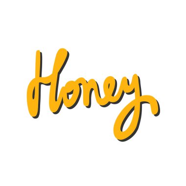 - Tatlım. Sosyal medya içeriği etiketi. Vektör el çizimi illüstrasyon tasarımı. 